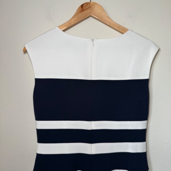 Lauren Ralph Lauren Dress Women's Size 8 Blue White Striped Sleeveless Preppy - Picture 5 of 8